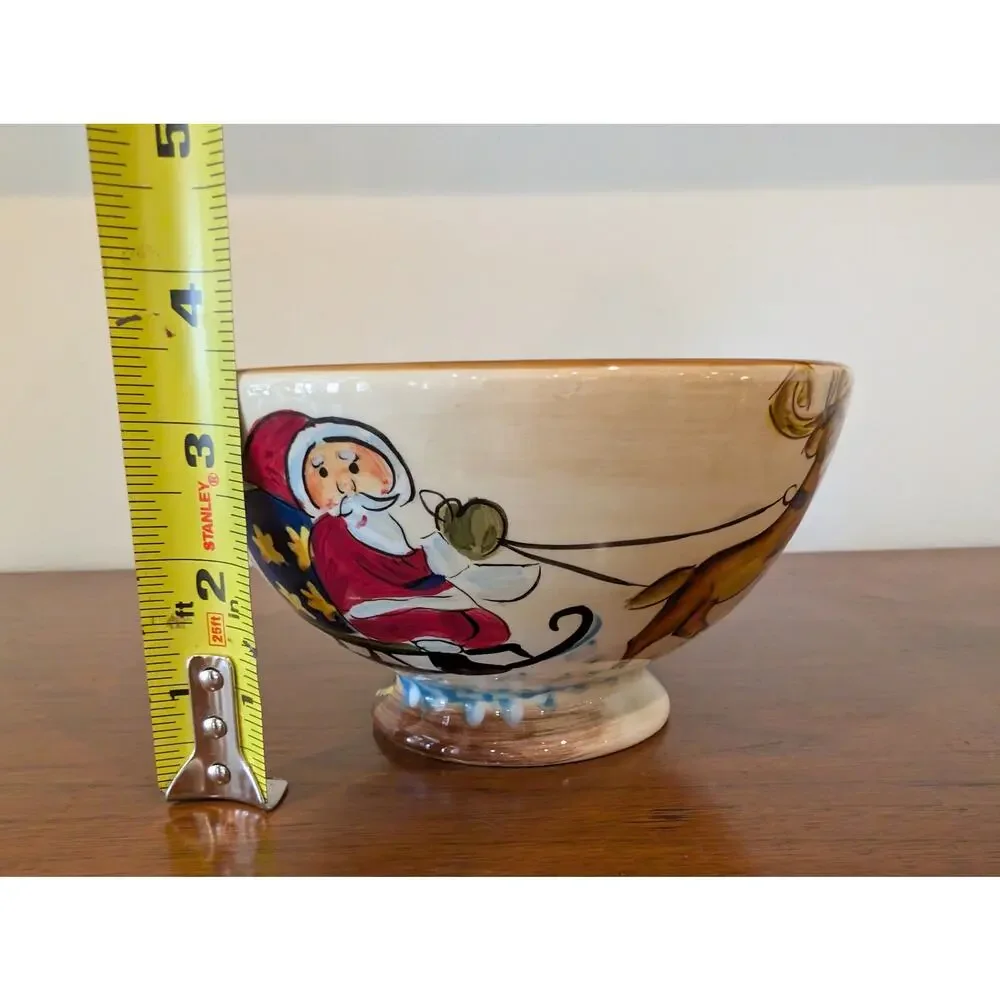 Vintage Hand-Painted Ceramic Bowl – Tabletops Lifestyles “Kona Christmas” - Picture 2 of 7